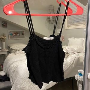 Black stretchy crop top! Size small